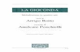 testi di Arrigo Boito Amilcare Ponchielli - · PDF fileA. Boito / A. Ponchielli, 1876 Personaggi P E R S O N A G G I La GIOCONDA, cantatrice..... SOPRANO LAURA Adorno, genovese, moglie