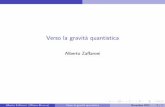 Verso la gravita` quantistica - fisica.mib.infn.itfisica.mib.infn.it/media/homepages/astrofisica/GR100/GravitaQuant... · [Teoria delle Stringhe] Alberto Za↵aroni (Milano-Bicocca)