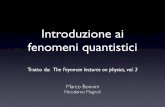 Introduzione ai fenomeni quantistici - ge.infn.itbonvini/physics/Marco_Bonvini__double_slit.pdf · Teoria delle stringhe? Le due fenditure . Proiettili. Onde. Onde Sulla parete si