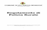Regolamento di Polizia Rurale - Comune Villanova Mondovìcomune.villanova-mondovi.cn.it/images/Regolamenti/Commerciale/... · Art. 18 Animali di terzi sorpresi nei propri fondi ...