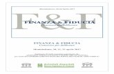 FINANZA & FIDUCIA… · FINANZA & FIDUCIA Conoscere per deliberare Montebelluna, 20, 21, 22 aprile 2017 Seminario di studi economici organizzato da: AZIONISTI ASSOCIATI BANCA ...