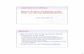 Misure di pH e titolazione acido- base con metodo ... · PDF file2 3 Titolazione acido-base Determinazione della quantità di acido (o base) presente in una soluzione (titolato) misurando