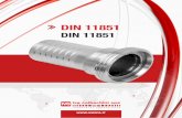 DIN 11851 -   · PDF file  Tubi consigliati Recommended hose DIN 11851 DIN 11851 I raccordi alimentari in accordo alla norma DIN 11851 vengono princi-palmente utilizzati nel