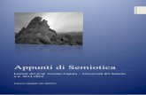 Appunti di Semiotica - · PDF fileAppunti delle Lezioni di Semiotica, tenute dal prof. Cosimo Caputo, Università del Salento, a.a. 2013-2014 Autore: Francesca Maggiulli ----- Pag