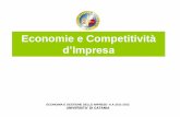 Economie e Competitività d’Impresa · PDF fileECONOMIE DI SCALA (tecniche) Le economie di scala derivano dalla dimensione assunta dall’impresa o dall’impianto produttivo e rappresentano,
