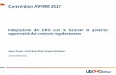 Convention AIFIRM 2017devel.aifirm.it/wp-content/uploads/2017/12/Integrazione-del-CRO... · interno sulle RTU (CRO) ... ex post con l’ausilio di procedure e competenze nuove ...