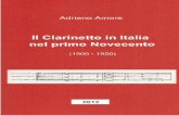 Adriano Amore Clarinetto in Italia nel primo Novecento...2 Nel1826, il Lichtenthal scriveva che come sordina «negli oboe e clarinetti si usa di mettere nell’apertura inferiore un