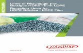 LBottiglie HDPE - Film LDPEinee di Riciclaggio per RECYCLING · PDF file RECYCLING LBottiglie HDPE - Film LDPEinee di Riciclaggio per Recycling Lines for HDPE Bottles - LDPE Film