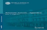 Relazione Annuale - Appendice - Banca d'Italia · anno 2010 centodiciassettesimo esercizio ... (cif-fob) per settore di ... a14.1 Attività e passività finanziarie nel 2009 (consistenze)