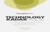 TECHNOLOGY RADAR VOL - … · TECHNOLOGY RADAR VOL.16 Le nostre idee sulla tecnologia e sulle tendenze che daranno forma al futuro thoughtworks.com/radar #TWTechRadar