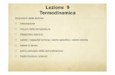 Lezione 9 Termodinamica - fisica.uniud.itcobal/Lezione_XI_fisicaI.pdf · Lezione 9 Termodinamica Argomenti della lezione: introduzione misura della temperatura dilatazione termica