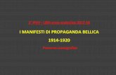 I MANIFESTI DI PROPAGANDA BELLICA 1914-1920 · Dante Albanesi  Otto anni dopo l’invenzione del inematografo (Fratelli Lumiere, 1895), i film sono ancora girati come ...
