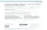 MANAGEMENT SYSTEM CERTIFICATE - texa.com · Si certifica che il sistema di gestione di/This is to certify that the management system of TEXA S.p.A. Via I Maggio, 9 - 31050 Monastier
