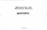 Manual For All Warwick Bassesold.warwick.de/media/manuals/Basses/WWBassManual_IT.pdf · Triumph Bass 15 Vampyre NT15 7) Consigli per la pulizia e la cura del basso 16 8) Scomparto