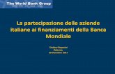 La partecipazione delle aziende italiane ai finanziamenti …siteresources.worldbank.org/INTEDS21/Resources/TPpalermo.pdf · La partecipazione delle aziende italiane ai finanziamenti