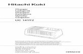 Hitachi Koki Co., Ltd. · batteria ricaricabile batterij bateria recargable Ventola Ventilator Ventilador Etichetta delle precauzioni Waarschuwingslabel Placa de precaución