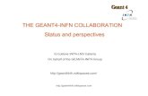THE GEANT4-INFN COLLABORATION Status and … CERN, INFN, KEK, SLAC, TRIUMF l ESA, Lebedev, IN2P3 l Common (membri sotto soglia) ... Claudio Andenna (Ispesl – Ricercatore) Lidia Strigari