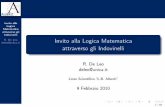 Invito alla Indovinelli InvitoallaLogicaMatematica ...liceoalberti.it/~deleo/indovinelli.pdf · Logica Matematica attraverso gli Indovinelli ... KurtGödel(1906 1978)dimostrailfamosoteorema