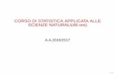CORSO DI STATISTICA APPLICATA ALLE SCIENZE ...people.unica.it/.../files/2017/10/INTRODUZIONE-CORSO-1.pdfMateriale suggerito Testo di riferimento Testi di riferimento Alan Agresti,