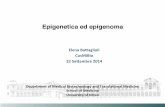 Epigenetica ed epigenoma - cusmibio.unimi.it · Epigenetica ed epigenoma! ElenaBaaglioli CusMiBio& 22Se(embre2014 Departmentof Medical&Biotechnologyand& Translaonal &Medicine& School&of&Medicine&