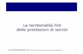la Territorialità Iva Delle Prestazioni Di Servizi€¦ ·  Toma -Dottore Commercialista e Revisore Legale dei Conti 1 La territorialità IVA delle prestazioni di servizi