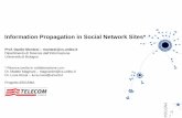 Information Propagation in Social Network Sites* - unibo. Information Propagation in Social Network
