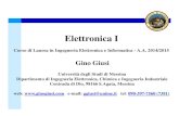 Elettronica I - Gino Giusi | Personal Home Page · Testo di riferimento: “Microelettronica”, ... Blalock, Mc Graw Hill. Altro Materiale: slides delle lezioni disponibili su .