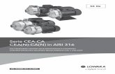 Serie CEA-CA CEA(N)-CA(N) in AISI .serie cea-ca cea(n)-ca(n) in aisi 316 elettropompe centrifughe