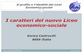 I caratteri del nuovo Liceo economico-sociale interregionali ... Secondo questa tesi l’economia e il diritto sono molto utili sul ... stato liberal democratico …. ETICA