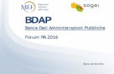 BDAP - mef.gov.it · Fornire agli attori istituzionali. uno. strumento unico, omogeneo e razionalizzato di rilevazione, misurazione ed analisi dei fenomeni della finanza pubblica,