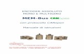Encoder assoluto multi-giro con protocollo CANopen, di ... MEM-Bus con protocollo CANopen â€“ Manuale