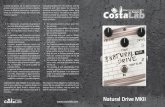 Natural Drive MKII - CostaLab | Costalab produce Pedali per … Drive MKII... · 2015-10-05 · Natural Drive MKII can perfectly work even with the shared power supply with other