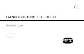 GANN HYDROMETTE HB 30 - Feuchtemessung · 1 I N D I C E Pagina Indice 1 - 2 Misuratore Hydromette HB 30 3 Descrizione dell'apparecchio Hydromette HB 30 4 Campi di misura dello strumento