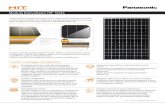 Modulo fotovoltaico HIT - Panasonic · CONDIZIONI DI FUNZIONAMENTO E CLASSIFICAZIONE DI SICUREZZA Modello VBHN245SJ25 Temperatura di funzionamento Da -40 °C a 85 °C Certificazioni