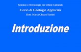 Scienze e Tecnologie per i Beni Culturali - homepage — Unife · Università di Ferrara – Corso di GEOLOGIA APPLICATA - Scienze e tecnologie per i Beni Culturali - Maria Chiara