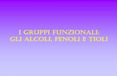 I gruppi funzionali: GLI ALCOLI, FENOLI E TIOLI - Classe Prima · Nomenclatura •Le regole IUPAC per l’assegnazione del ... fini della nomenclatura , come il carbossile e il gruppo