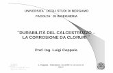 DURABILITÀ DEL CALCESTRUZZO - 23 - durabilità... · L. Coppola – Concretum – Durabilità: la corrosione da cloruri STRUTTURE AEREE SOTTOPOSTE A SALATURA (XC, XF e XD) Nelle
