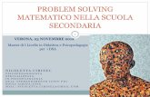 PROBLEM SOLVING MATEMATICO NELLA SCUOLA … Solving... · PROBLEM SOLVING MATEMATICO NELLA SCUOLA SECONDARIA 1 VERONA, 23 NOVEMBRE 2012 ... Il test è composto da 10 item, sia per