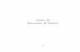 Parte II Elementi di Ottica - personalpages.to.infn.itpersonalpages.to.infn.it/~botta/SDM/2003-2004/ott_b0304.pdf · Halliday, Resnick, Krane – Fisica 2 Tipler ... delle soluzioni