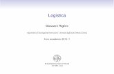 Logistica - homes.di.unimi.it · Denizione La logistica e˚ la disciplina che studia come organizzare le attivita˚ di rifornimento, produzione, manutenzione, trasporto, comunicazione,...