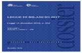 LEGGE DI BILANCIO 2017 - Camera.it · 1. LEGGE DI BILANCIO 2017 . dicembre 2016 . Legge 11 dicembre 2016, n. 232 . VOLUME I . Articolo 1, commi 1 – 339