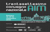 trentasettesimo convegno nazionaleAIM · trentasettesimo convegno nazionaleAIM Bologna 12-13-14 settembre 2018 Organizzato da con il patrocinio di