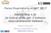 INDUSTRIA 4.0: la nuova sfida per il settore ... · Focus Osservatorio ACIMIT 2017 INDUSTRIA 4.0: la nuova sfida per il settore meccanotessileitaliano Alberto Musetti alberto.musetti@rina.org