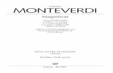 MONTEVERDI - · PDF fileClaudio MONTEVERDI Magnificat Coro (SATB/SATB) 2 Violini, 4 Tromboni o 4 Viole da gamba o 3 Viole e Violoncello e Basso continuo ergänzt und herausgegeben