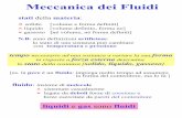 Meccanica dei Fluidi - Sezione di Milanosleoni/TEACHING/FISICA-BIO/pdf/lezione-8-fluidi... · mediante manicotto di plastica ... ghiaccio = = = = ... una quantità di fluido pari