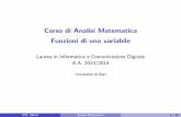 Corso di Analisi Matematica - Funzioni di una …germinario/icd/funzioni-hand.pdfCorso di Analisi Matematica Funzioni di una variabile Laurea in Informatica e Comunicazione Digitale