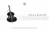 CLASSICAL MUSIC FESTIVAL 2018 - villadeste.com · internazionale, pianista ammirato da Herbie Hancock, Faraò ha suonato con i più prestigiosi artisti, ed è sicuramente tra i musicisti