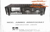 MOD. JUMBO' ARISTOCRAT - cbradio.nl · amplificatore llneare jumbo aristocrat caratteristiche tecniche frequence couverages 26 -;- 30 mhz amplification mode am - ssb antenna impedence