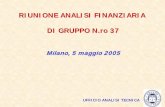 RIUNIONE ANALISI FINANZIARIA DI GRUPPO N.ro 37 · riunione analisi finanziaria di gruppo n.ro 37 milano, 5 maggio 2005 ufficio analisi tecnica