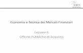 Economia e Tecnica dei Mercati Finanziari Lezione 6 … · Economia e Tecnica dei Mercati Finanziari . 2 ... •indagare la governance dei conflitti di interesse tra i diversi stakeholder